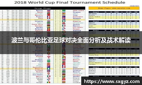 波兰与哥伦比亚足球对决全面分析及战术解读